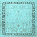 Square Machine Washable Persian Light Blue Traditional Rug, wshtr3295lblu