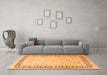 Machine Washable Persian Orange Traditional Area Rugs in a Living Room, wshtr3295org