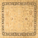 Square Persian Brown Traditional Rug, tr3295brn