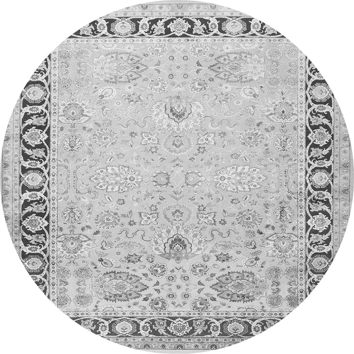 Square Persian Gray Traditional Rug, tr3295gry