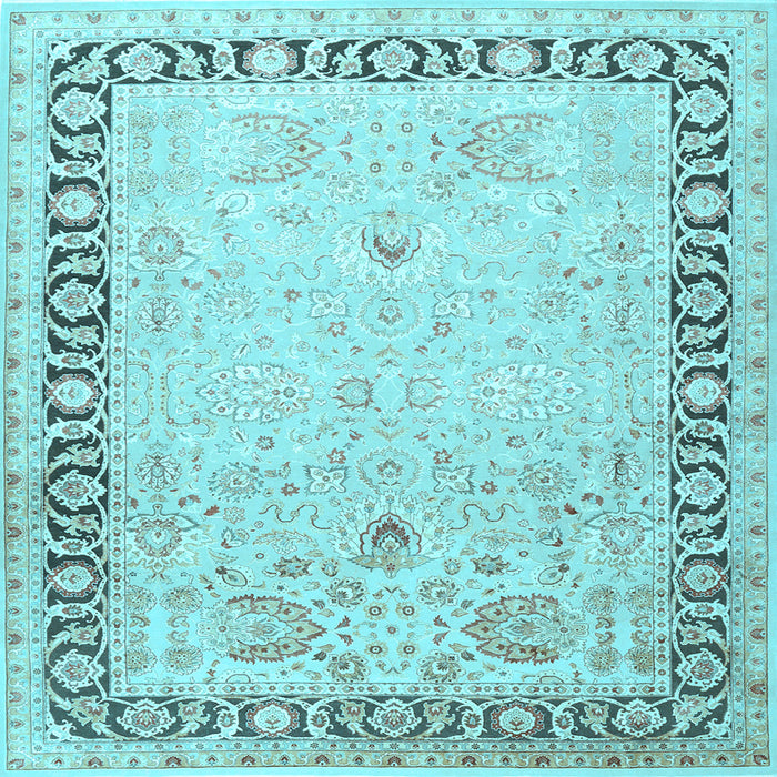 Square Persian Light Blue Traditional Rug, tr3295lblu