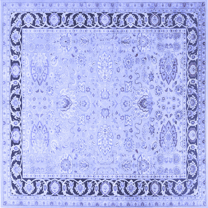 Square Persian Blue Traditional Rug, tr3295blu