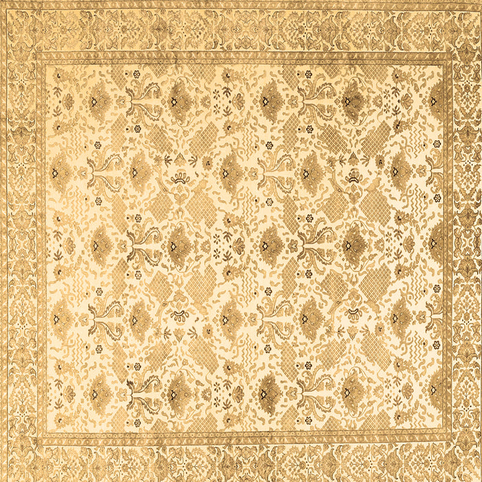 Square Machine Washable Persian Brown Traditional Rug, wshtr3296brn