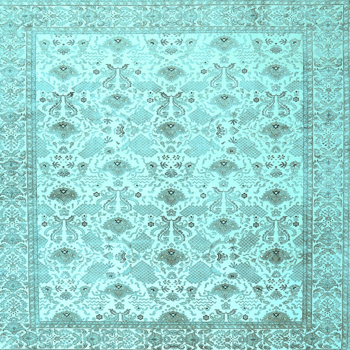 Square Persian Light Blue Traditional Rug, tr3296lblu