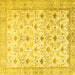 Square Persian Yellow Traditional Rug, tr3296yw