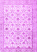 Machine Washable Persian Purple Traditional Area Rugs, wshtr3296pur