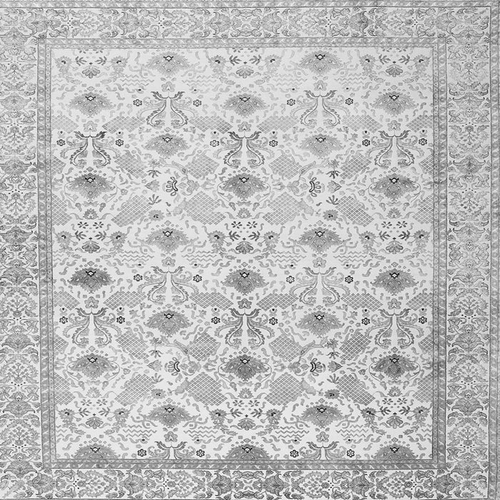 Serging Thickness of Persian Gray Traditional Rug, tr3296gry