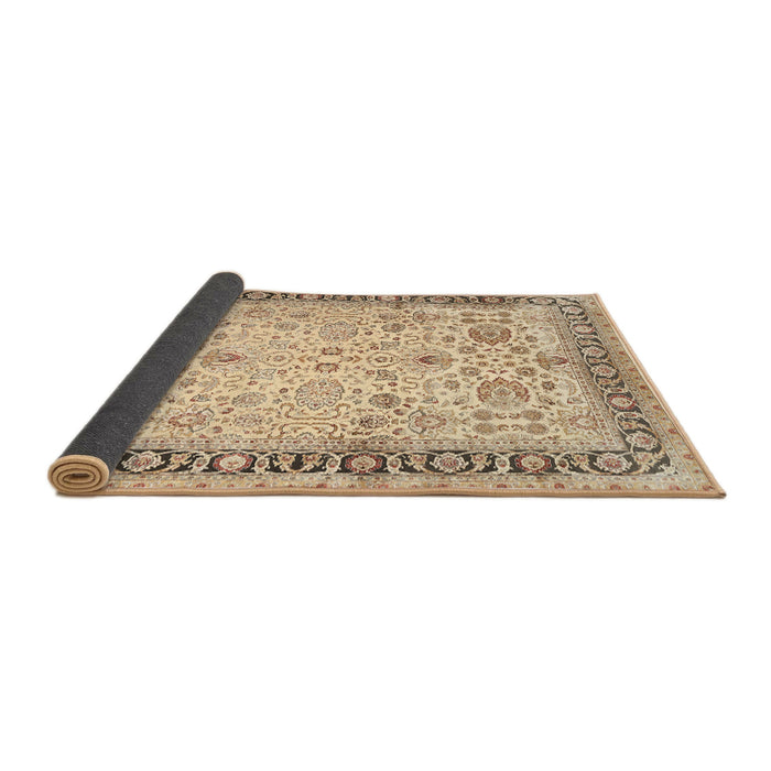 Sideview of Traditional Brown Gold Persian Rug, tr3297