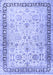 Machine Washable Persian Blue Traditional Rug, wshtr3297blu