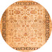 Square Persian Orange Traditional Rug, tr3297org