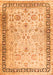 Serging Thickness of Machine Washable Persian Orange Traditional Area Rugs, wshtr3297org