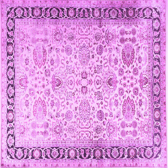 Square Persian Purple Traditional Rug, tr3297pur