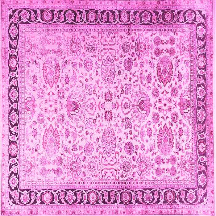 Square Persian Pink Traditional Rug, tr3297pnk