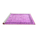 Sideview of Machine Washable Persian Purple Traditional Area Rugs, wshtr3297pur