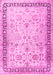 Machine Washable Persian Pink Traditional Rug, wshtr3297pnk