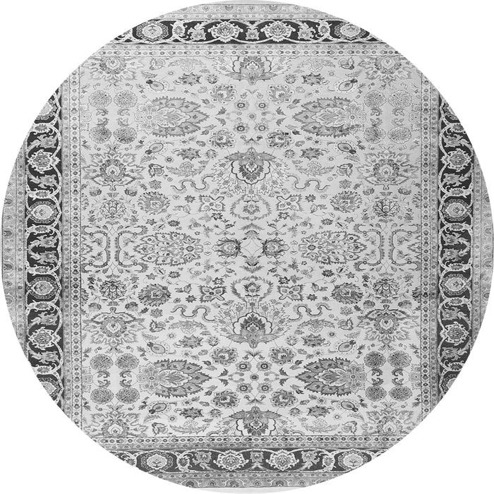 Machine Washable Persian Gray Traditional Rug, wshtr3297gry