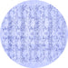Round Persian Blue Traditional Rug, tr3298blu