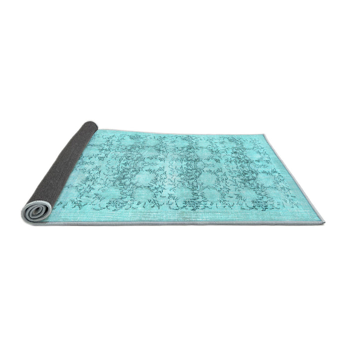 Sideview of Persian Light Blue Traditional Rug, tr3298lblu