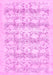 Machine Washable Persian Pink Traditional Rug, wshtr3298pnk