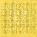 Square Persian Yellow Traditional Rug, tr3298yw