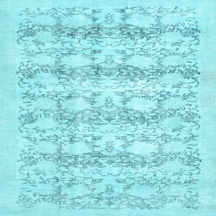 Square Persian Light Blue Traditional Rug, tr3298lblu