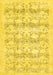 Machine Washable Persian Yellow Traditional Rug, wshtr3298yw