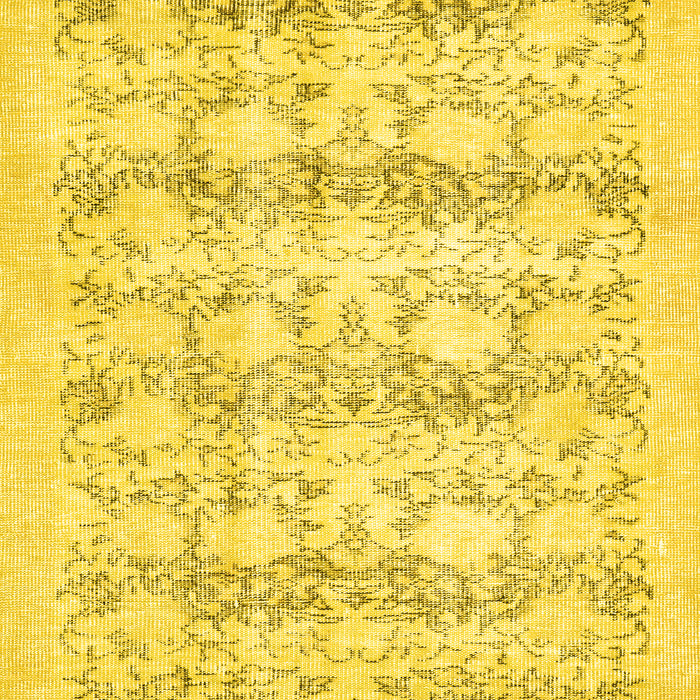 Machine Washable Persian Yellow Traditional Rug, wshtr3298yw