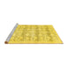 Sideview of Machine Washable Persian Yellow Traditional Rug, wshtr3298yw