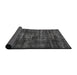 Sideview of Traditional Charcoal Black Persian Rug, tr3299