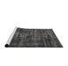 Sideview of Machine Washable Traditional Charcoal Black Rug, wshtr3299
