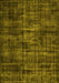 Machine Washable Persian Yellow Bohemian Rug, wshtr3299yw