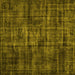 Square Machine Washable Persian Yellow Bohemian Rug, wshtr3299yw