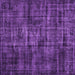 Square Machine Washable Persian Purple Bohemian Area Rugs, wshtr3299pur