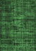 Machine Washable Persian Emerald Green Bohemian Area Rugs, wshtr3299emgrn