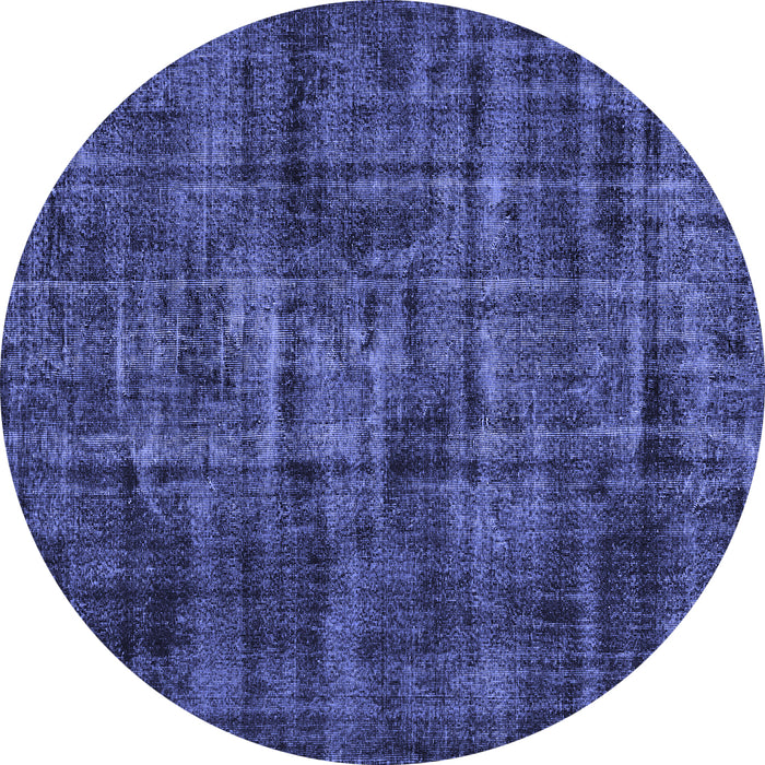 Round Persian Blue Bohemian Rug, tr3299blu