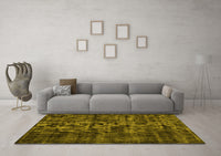 Machine Washable Persian Yellow Bohemian Rug, wshtr3299yw