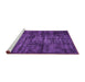 Sideview of Machine Washable Persian Purple Bohemian Area Rugs, wshtr3299pur