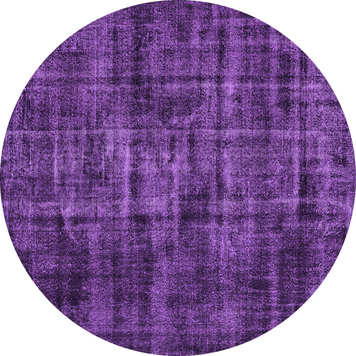 Round Persian Purple Bohemian Rug, tr3299pur