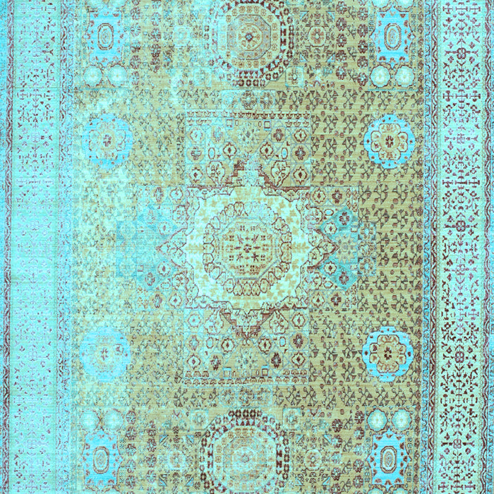 Machine Washable Persian Light Blue Traditional Rug, wshtr329lblu