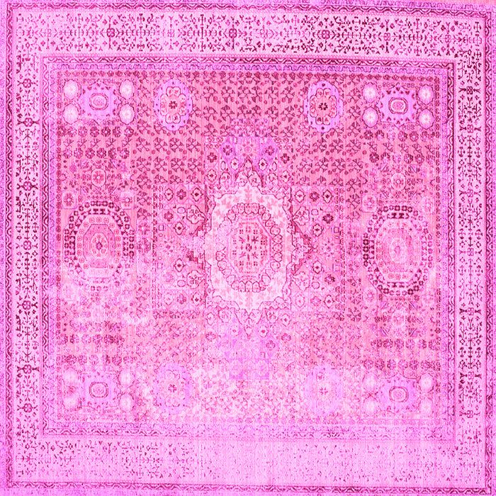 Square Persian Pink Traditional Rug, tr329pnk