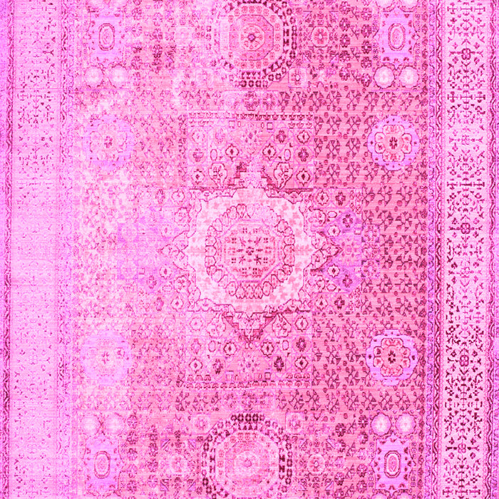 Machine Washable Persian Pink Traditional Rug, wshtr329pnk