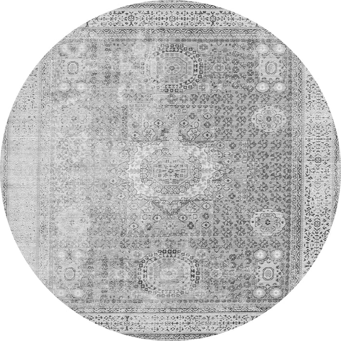 Square Persian Gray Traditional Rug, tr329gry
