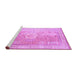 Sideview of Machine Washable Persian Purple Traditional Area Rugs, wshtr329pur