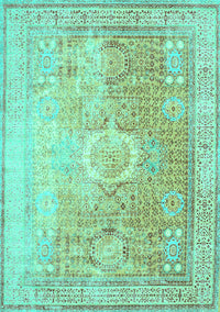 Persian Turquoise Traditional Rug, tr329turq