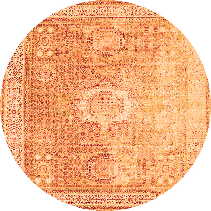 Machine Washable Persian Orange Traditional Area Rugs, wshtr329org