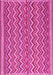 Machine Washable Southwestern Pink Country Rug, wshtr32pnk