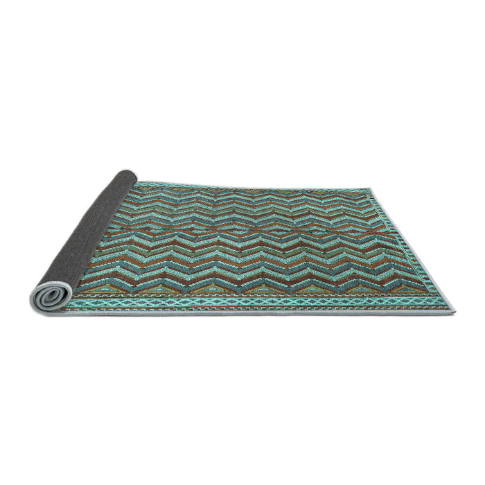 Sideview of Southwestern Light Blue Country Rug, tr32lblu
