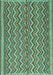 Machine Washable Southwestern Turquoise Country Area Rugs, wshtr32turq