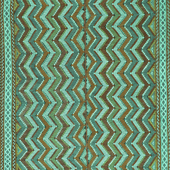 Machine Washable Southwestern Turquoise Country Area Rugs, wshtr32turq
