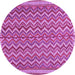 Round Southwestern Purple Country Rug, tr32pur